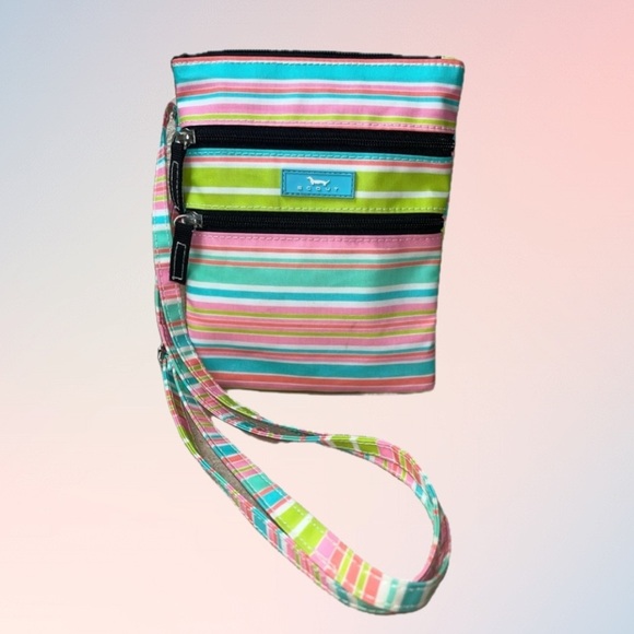 Scout Sally Go Lightly Crossbody Multicolor Pastel Stripe Purse Bag Travel - Picture 1 of 7